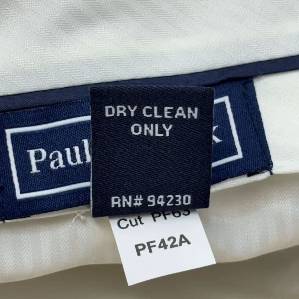 NWT Paul Fredrick Men 100% Linen Chino Pants Size 44x24 Beige D126 -29